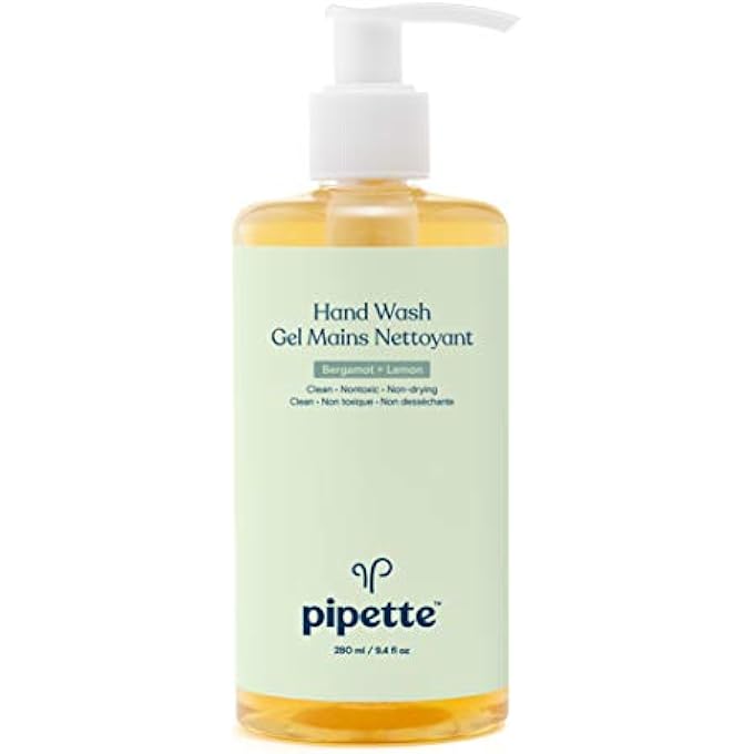 pipette HAND SOAP | MOISTURIZING HAND WASH FOR DRY & SENSITIVE SKIN | HYDRATING SQUALANE | 100% PLANT-DERIVED BERGAMOT AND LEMON FRAGRANCE | 9.4 FL OZ PUMP - Image 1